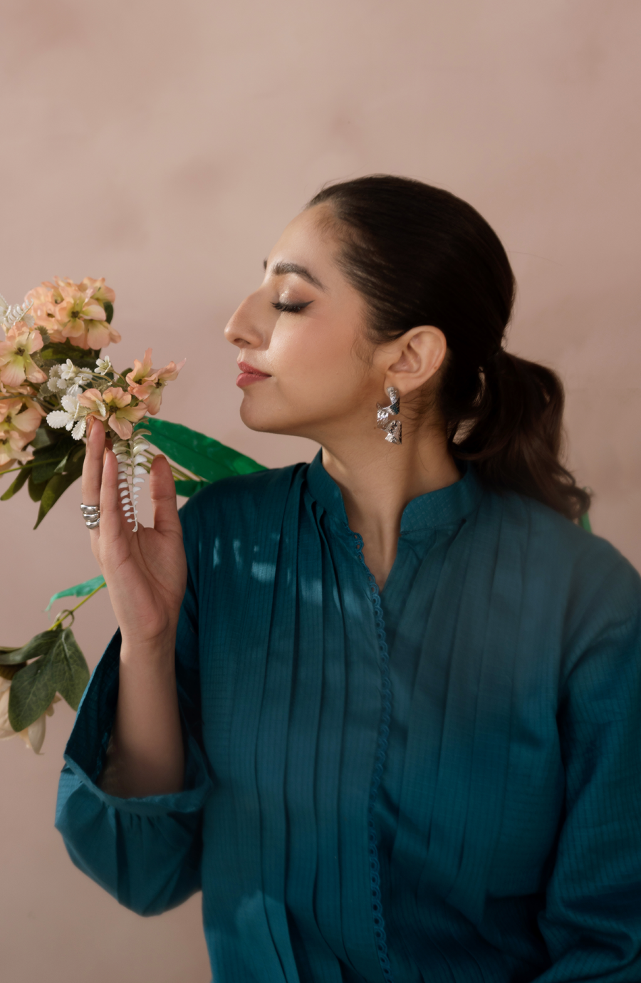 Teal Kurta Set