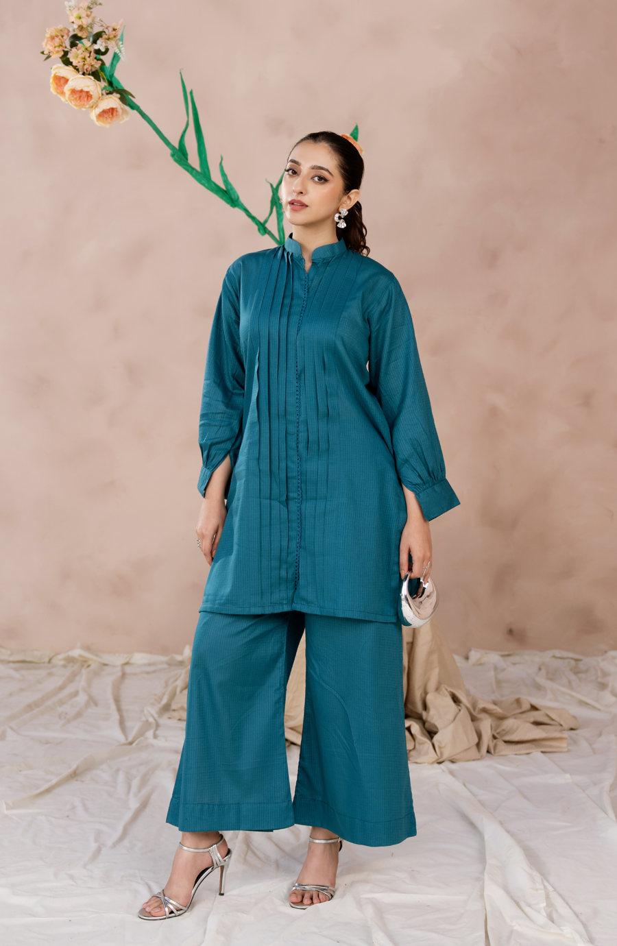 Teal Kurta Set