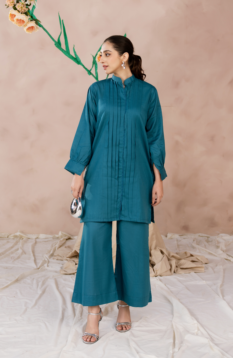 Teal Kurta Set